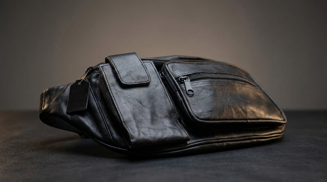 Bauchtasche Hüfttasche Echtleder. Schwarz oder Braun