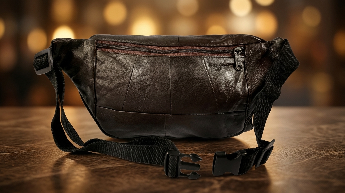 Bauchtasche Hüfttasche Echtleder. Schwarz oder Braun